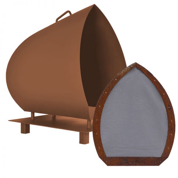 Corten set met vonkenvanger