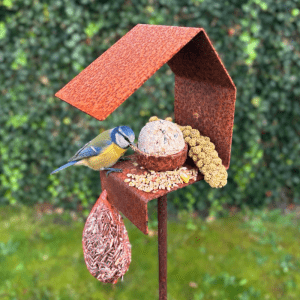 voederhuis tuin cortenstaal