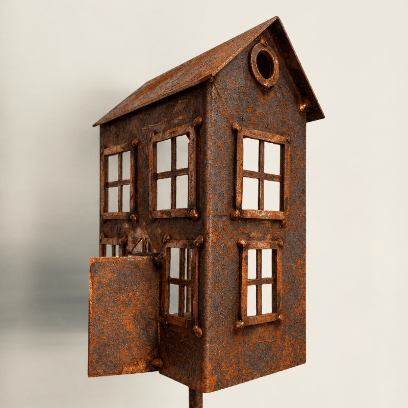 Het vogelpakhuis- voederhuis van cortenstaal - Image 3