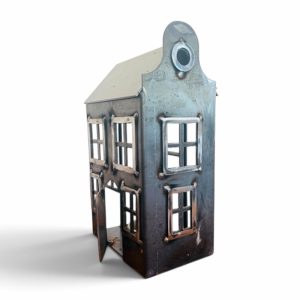 De klokgevel - voederhuis van cortenstaal